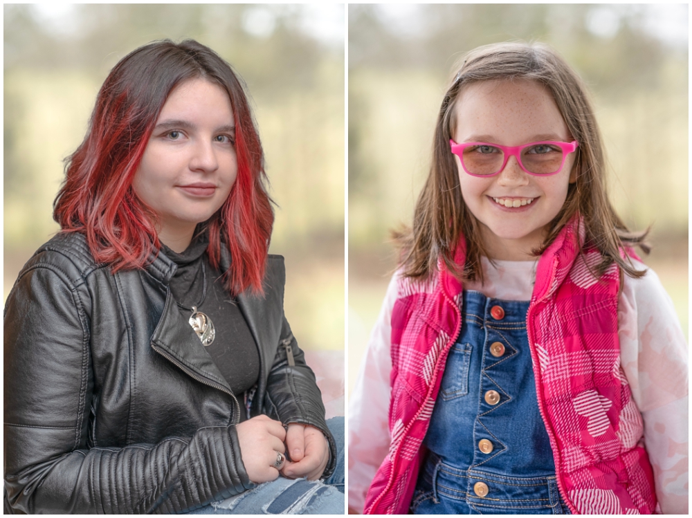 portraits of two girls