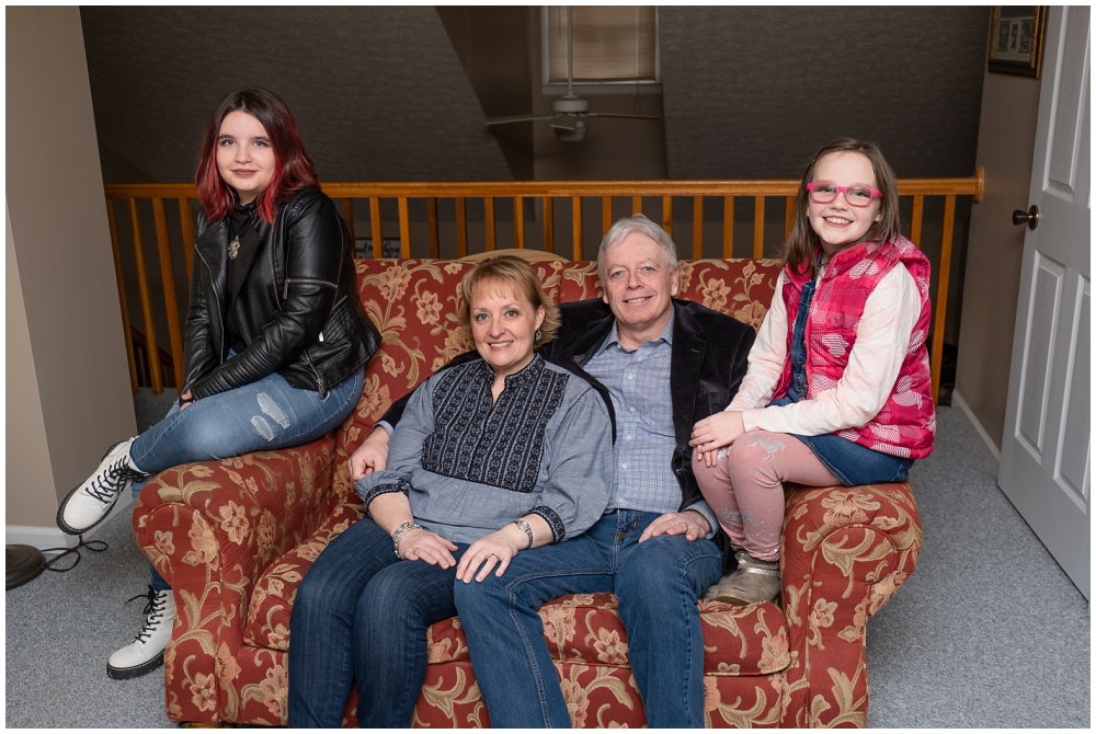 family on the couch