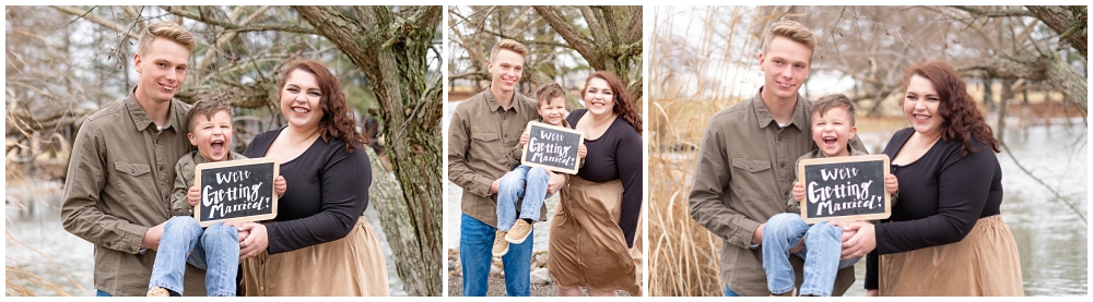 engagement portraits with Constance and Louis and Jackson