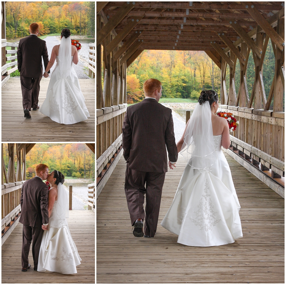 walking the bridge where he proposed before our wedding