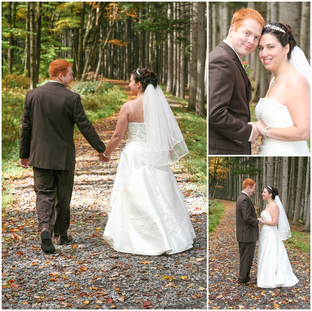 walking just the two of us on our wedding day