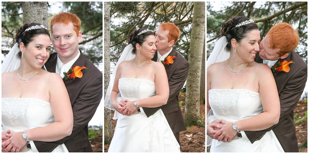 bride and groom on our wedding day