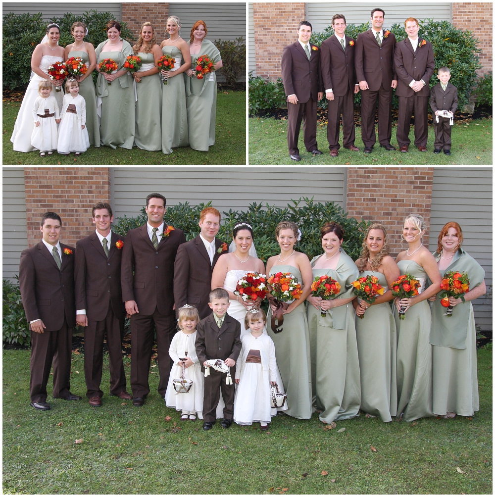 bridal party on our wedding day