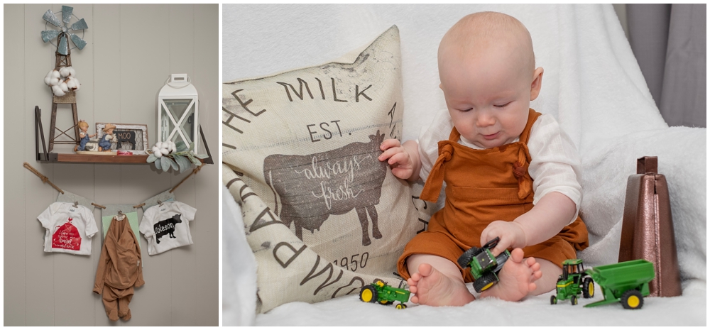 baby portraits with tractors