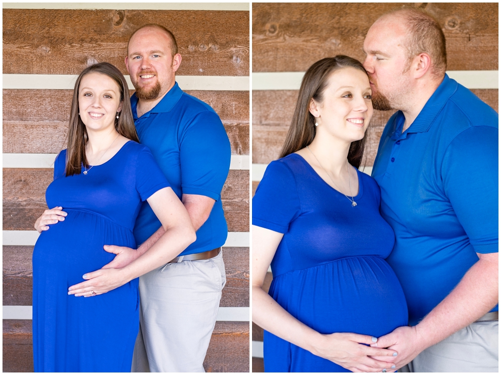 maternity session on porch of Shaker Springs