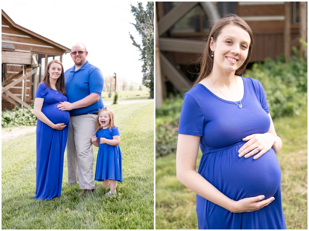 maternity portraits by the water wheel at shaker springs