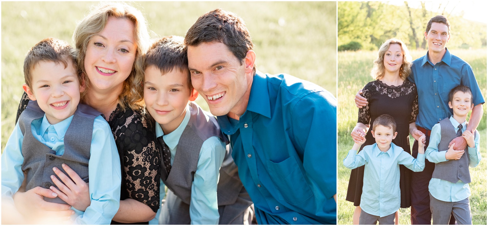 cheek to cheek during their family session