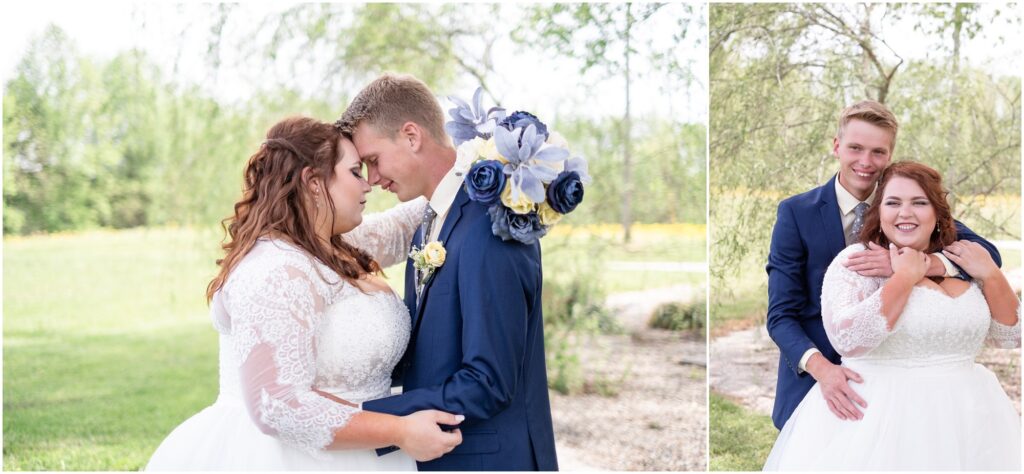 quiet moments on their emotional wedding day