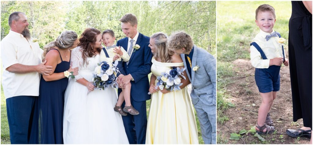 her son was the ring bearer in the wedding