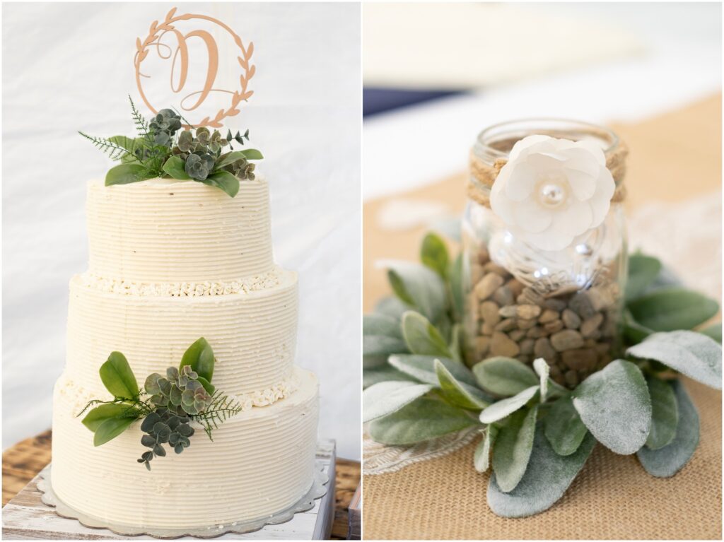 the wedding cake and other details