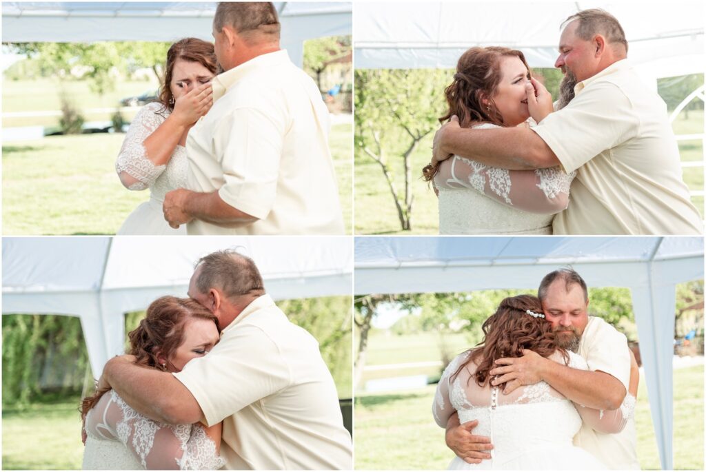 bride gets emotional dancing with her daddy