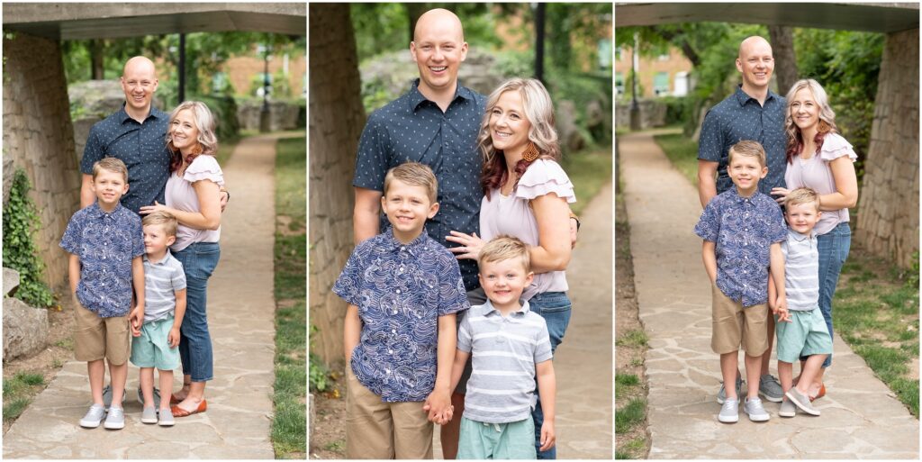 family of four on their family session