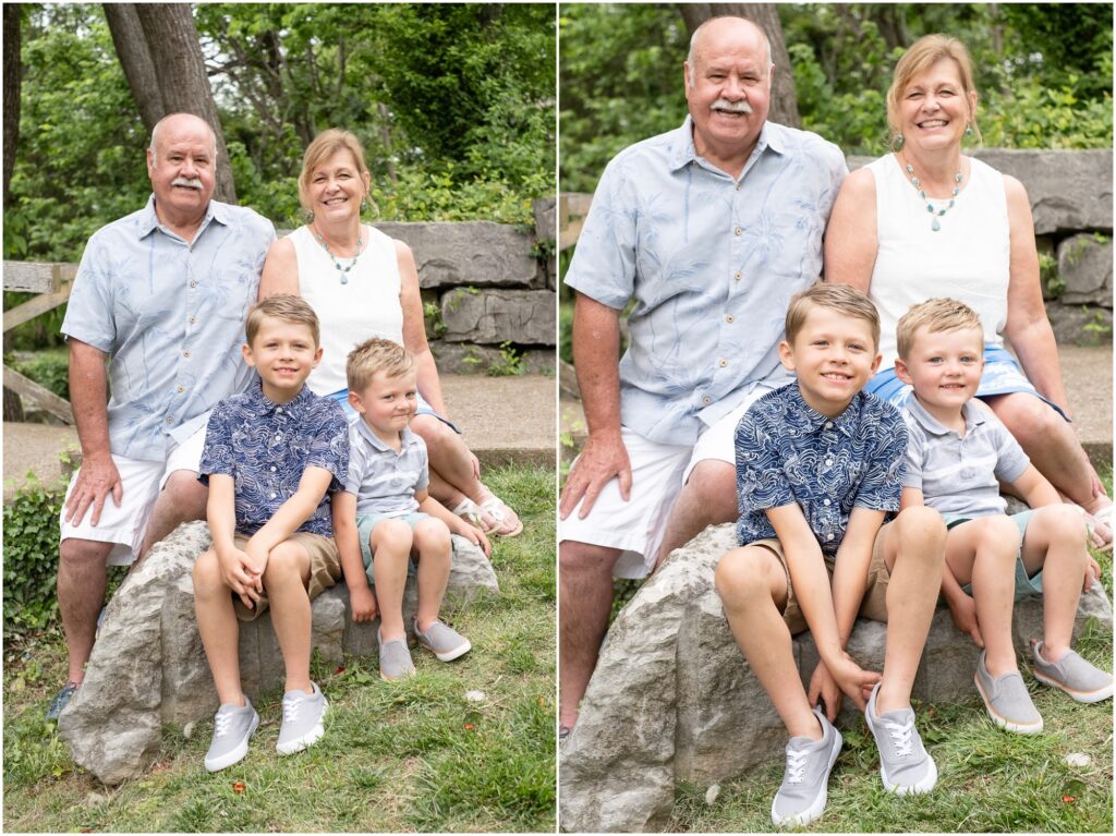 the grandparents with their grandkids