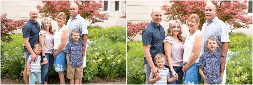 three generations on an extended family session