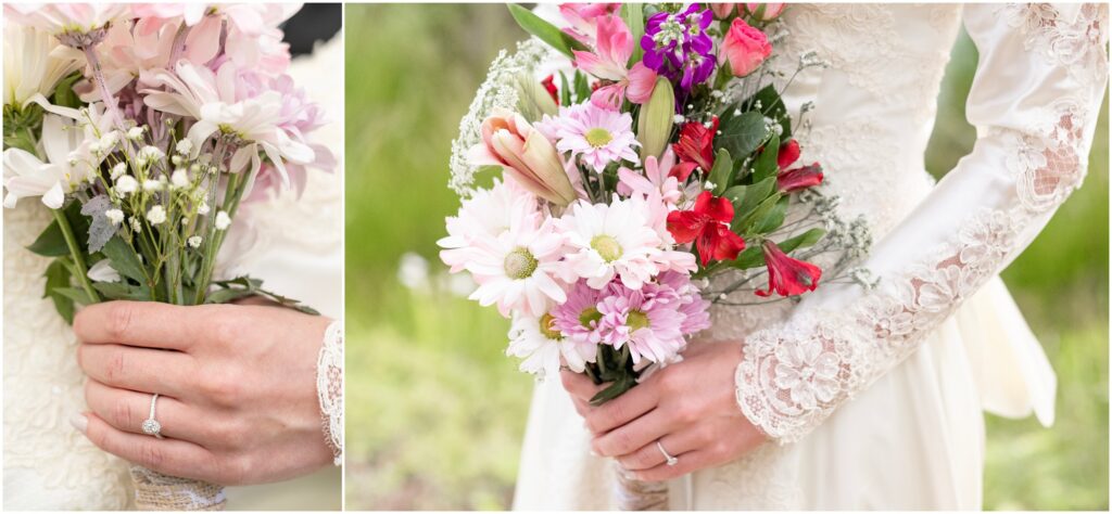 lots of closeup details of her flowers