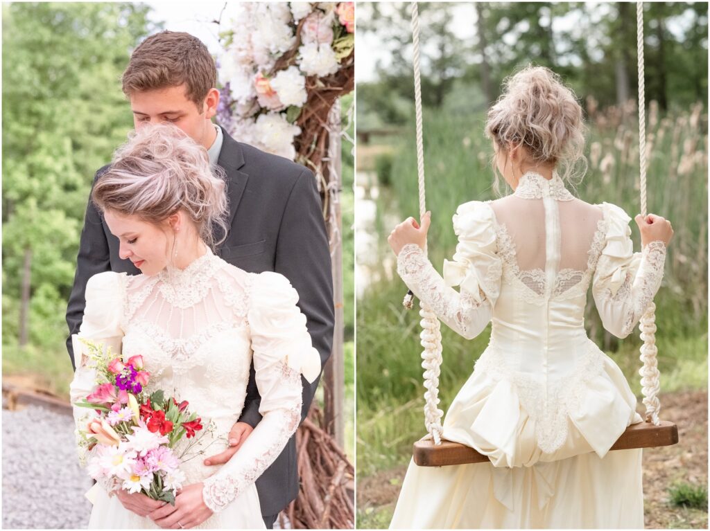 beautiful bride during styled shoot