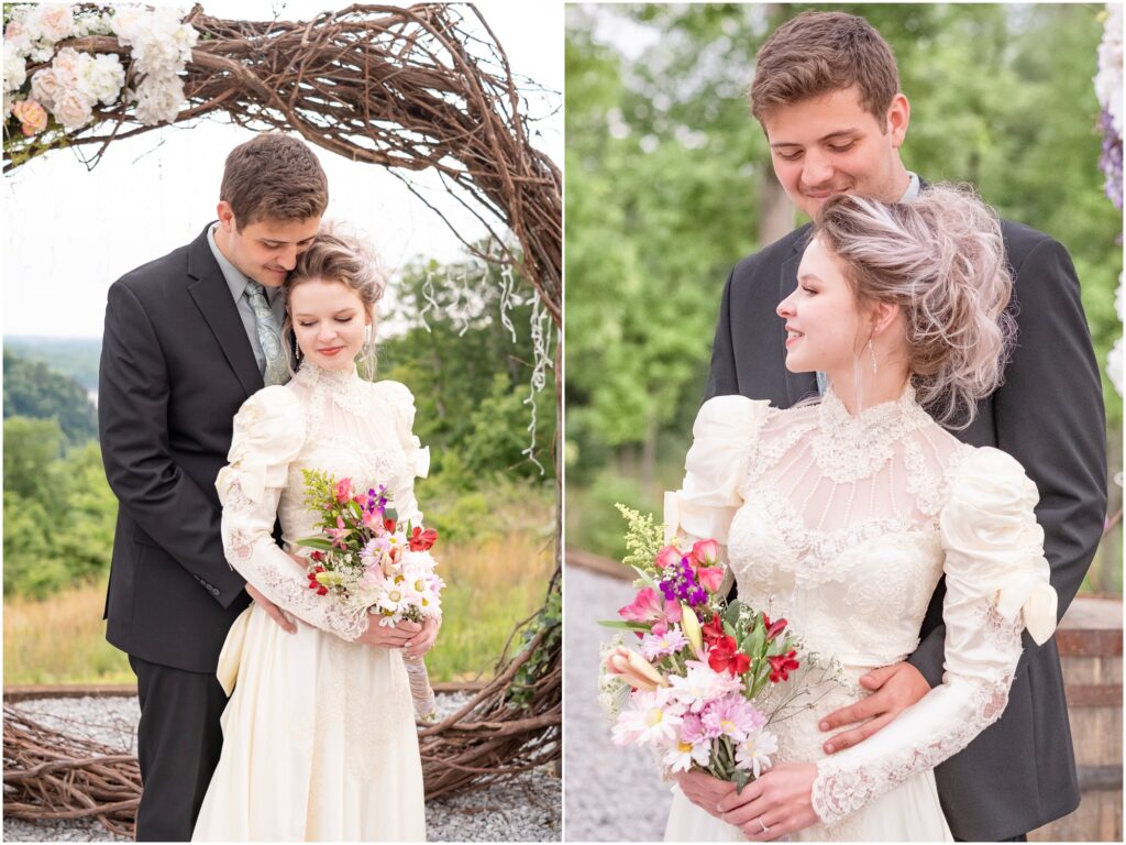 sweet moments together during styled shoot