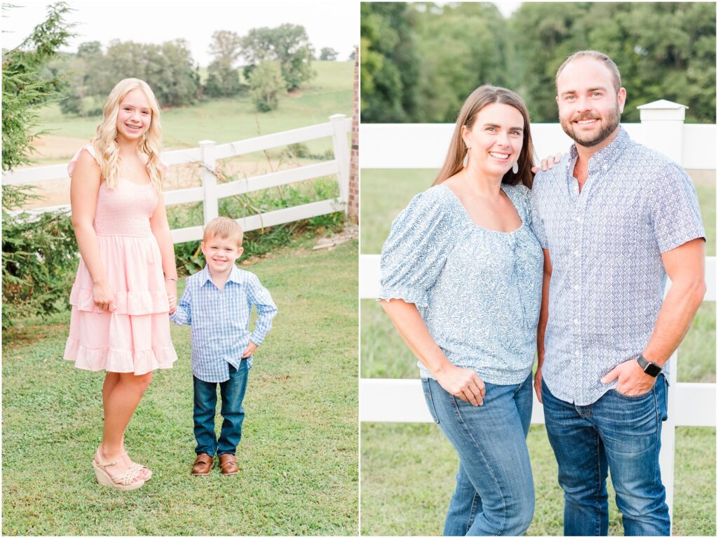 Two sets of siblings during extended family session