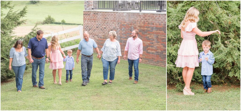 three generations all walking together