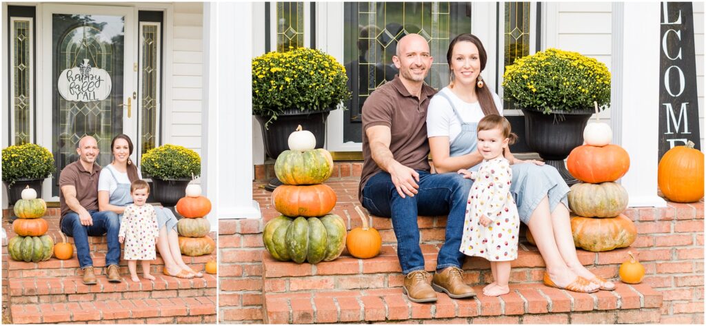 family portrait on the front porch