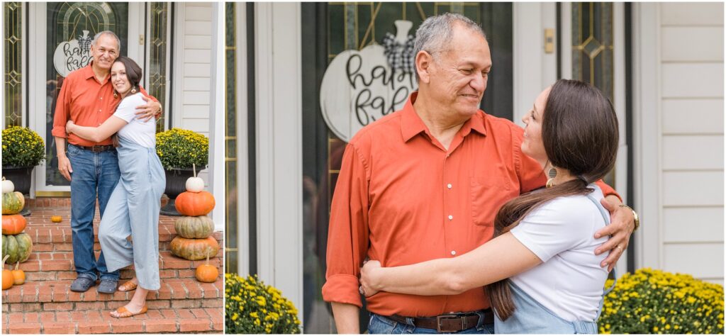 carmen standing with her father