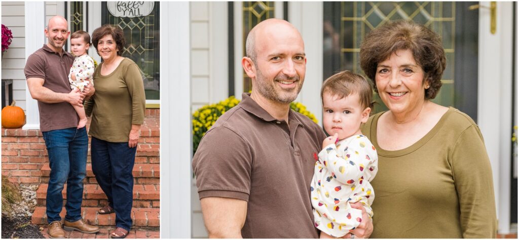 portrait of baby with dad and grandma