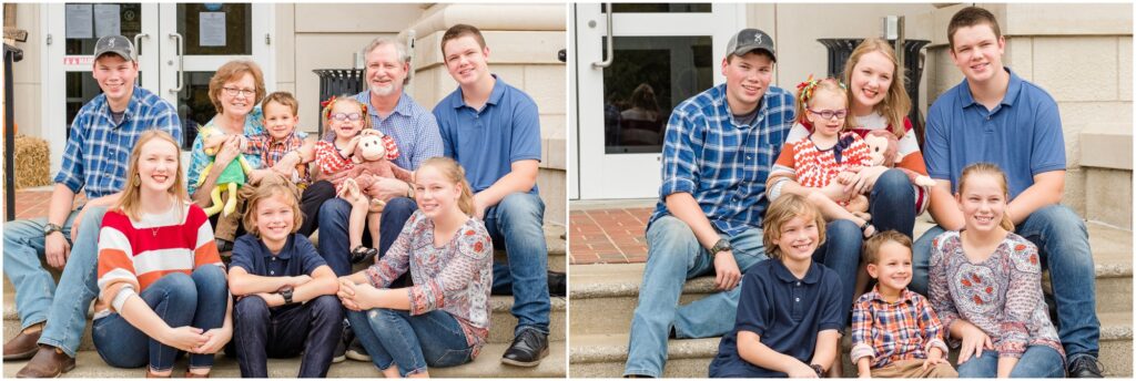 grandparents and the kids on the courthouse steps