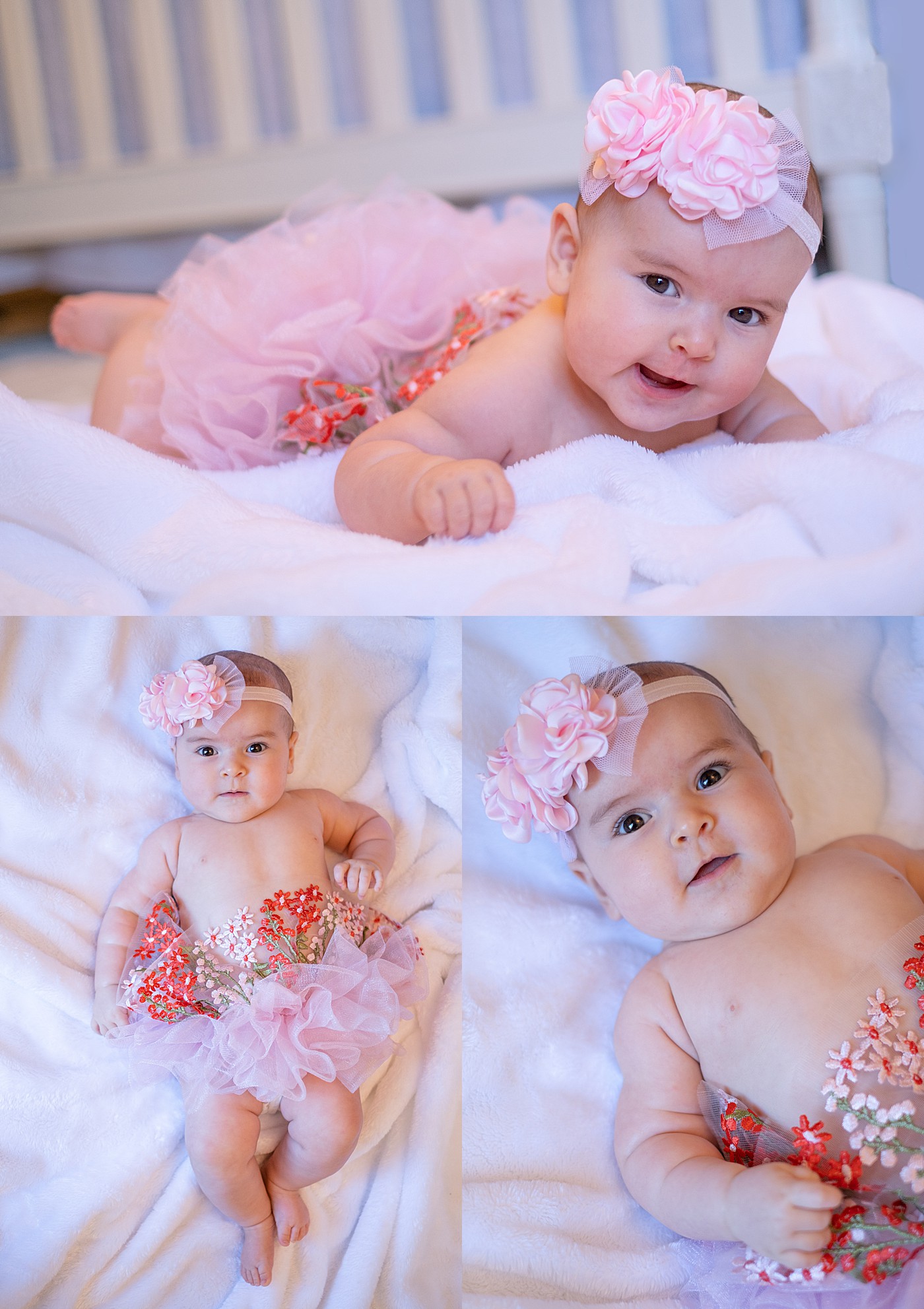 baby on the floor in her nursery