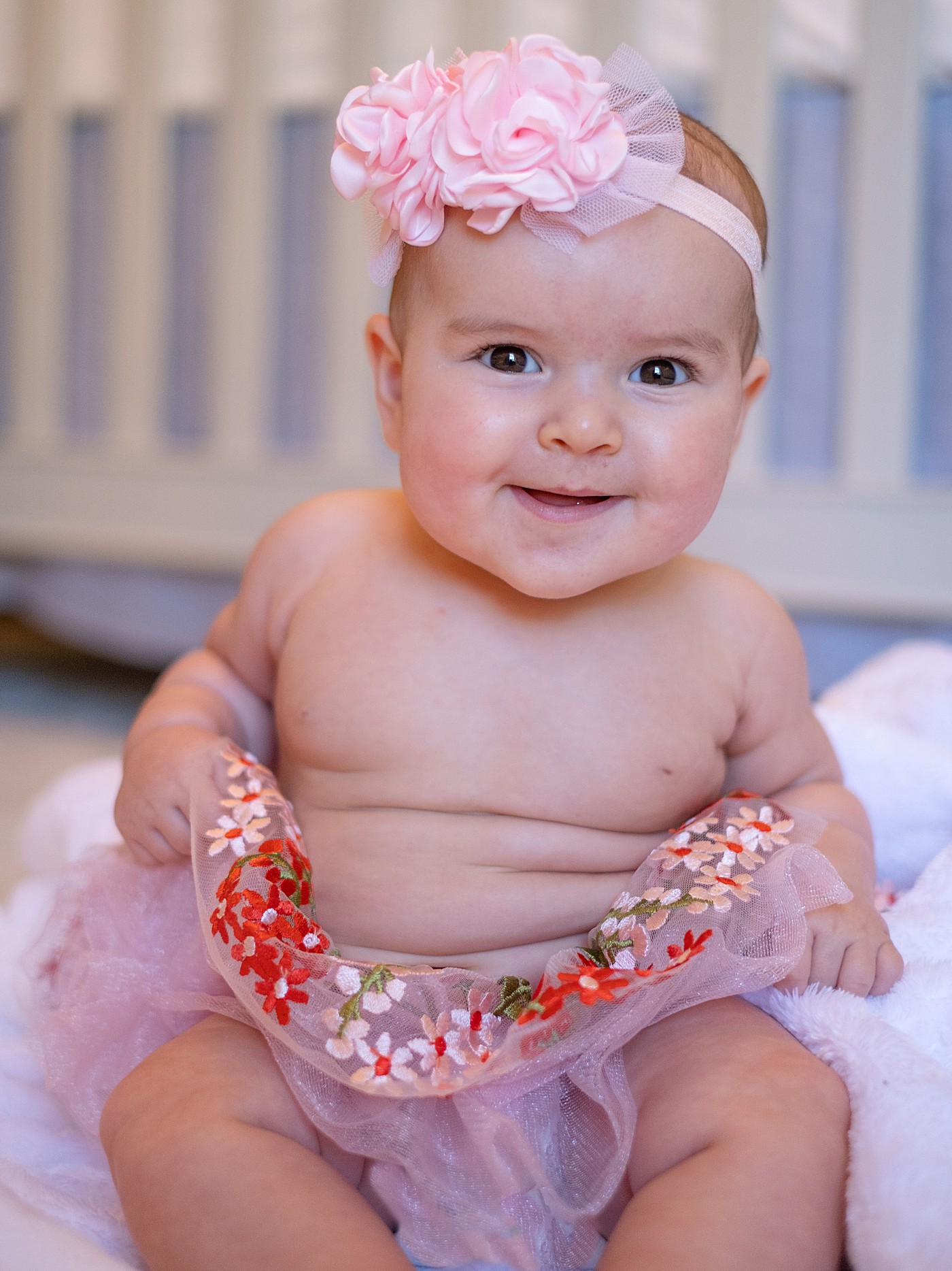 baby in pink tutu