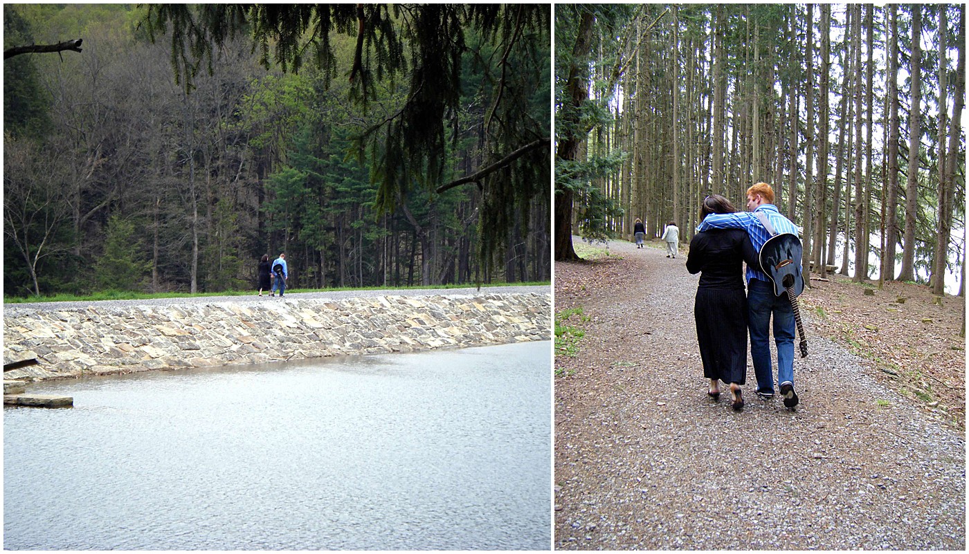 walking around the reservoir during the proposal