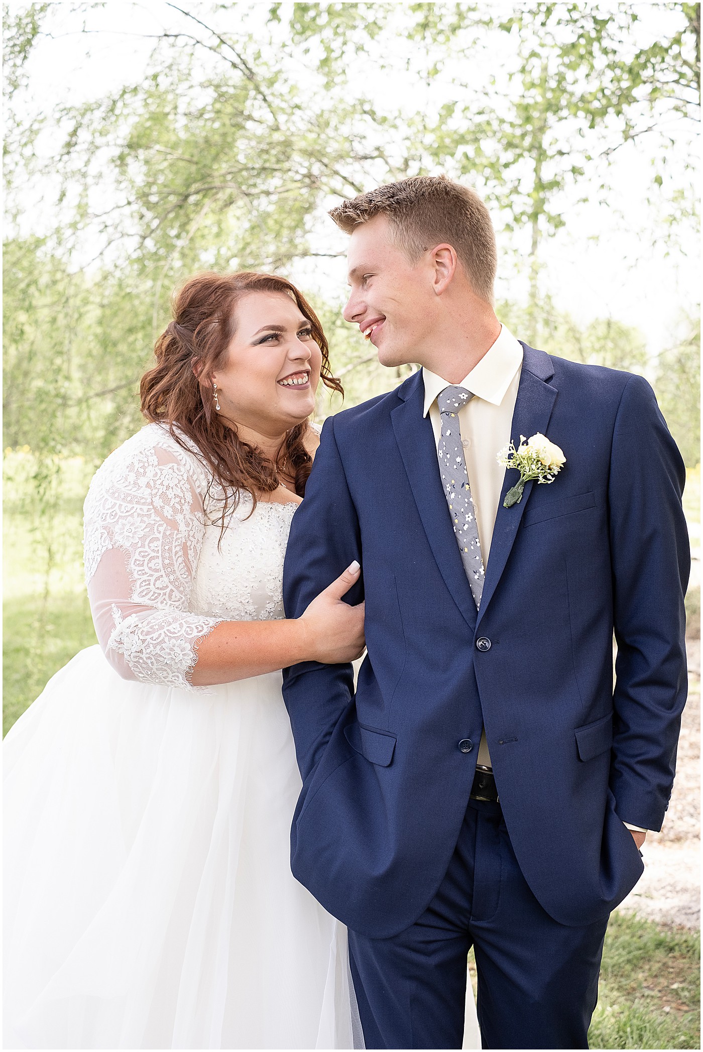 bride and groom portrait