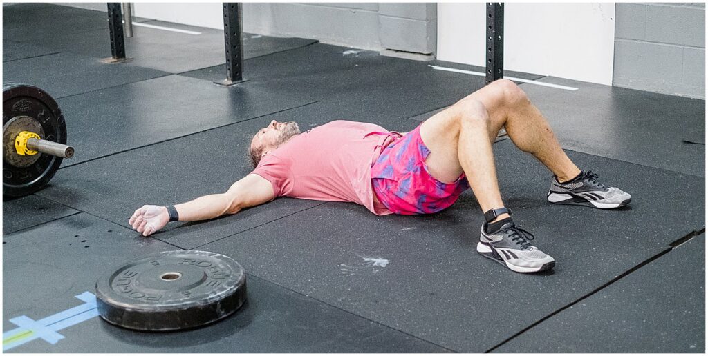 CrossFit coach at end of a workout