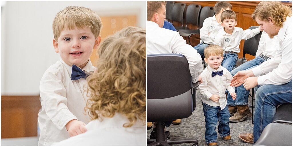 the youngest of seven boys in the courtroom