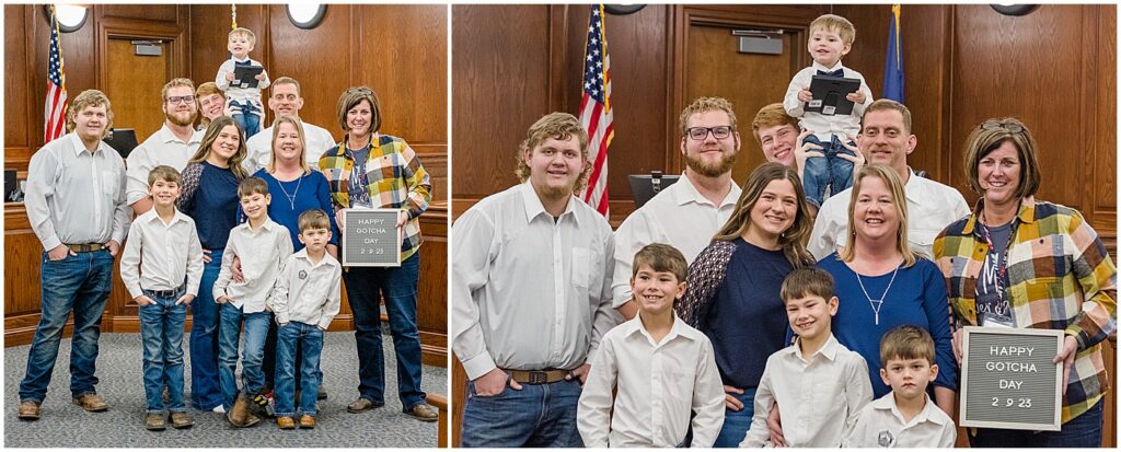 family portrait with the case worker