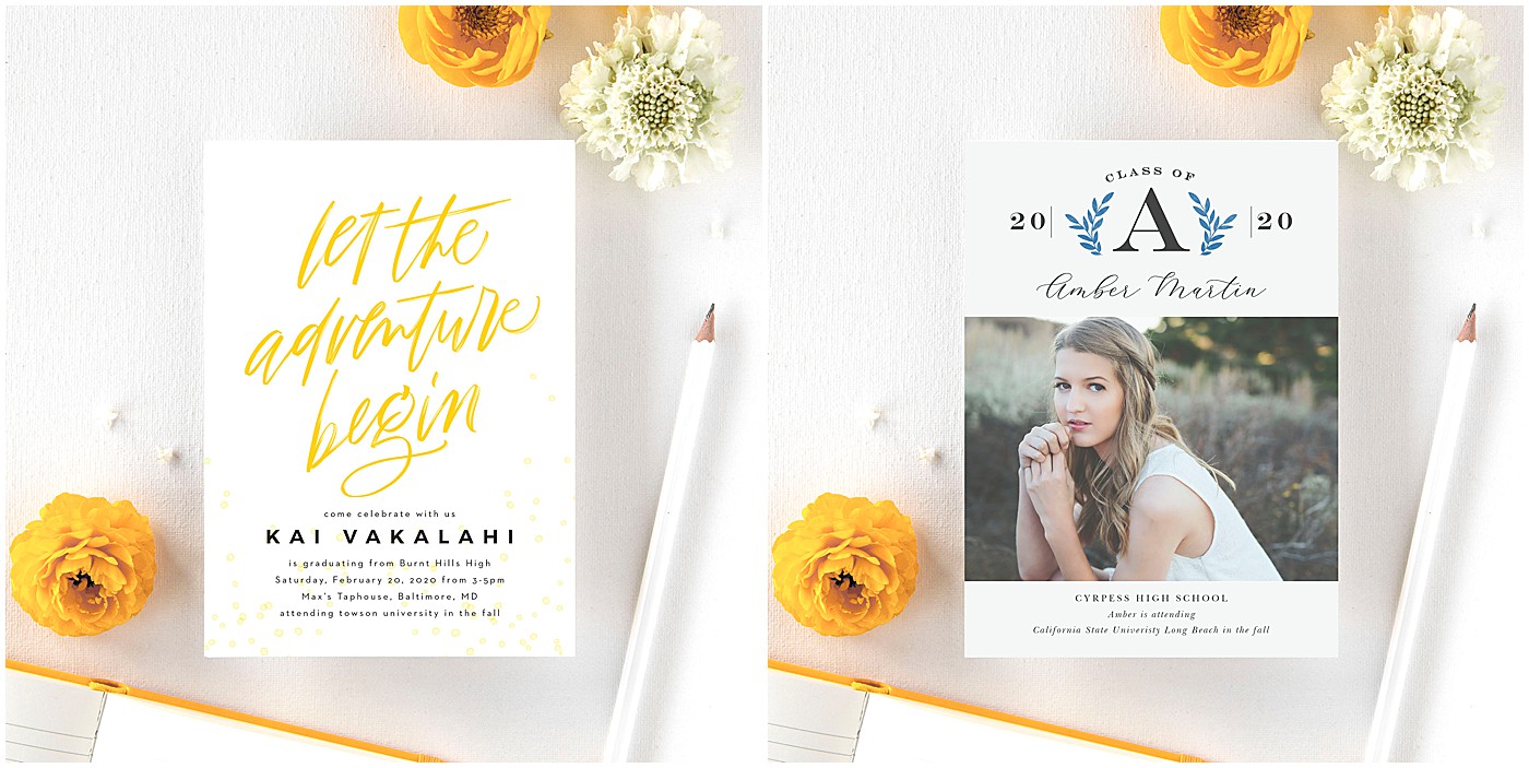 customizable colors on graduation announcements