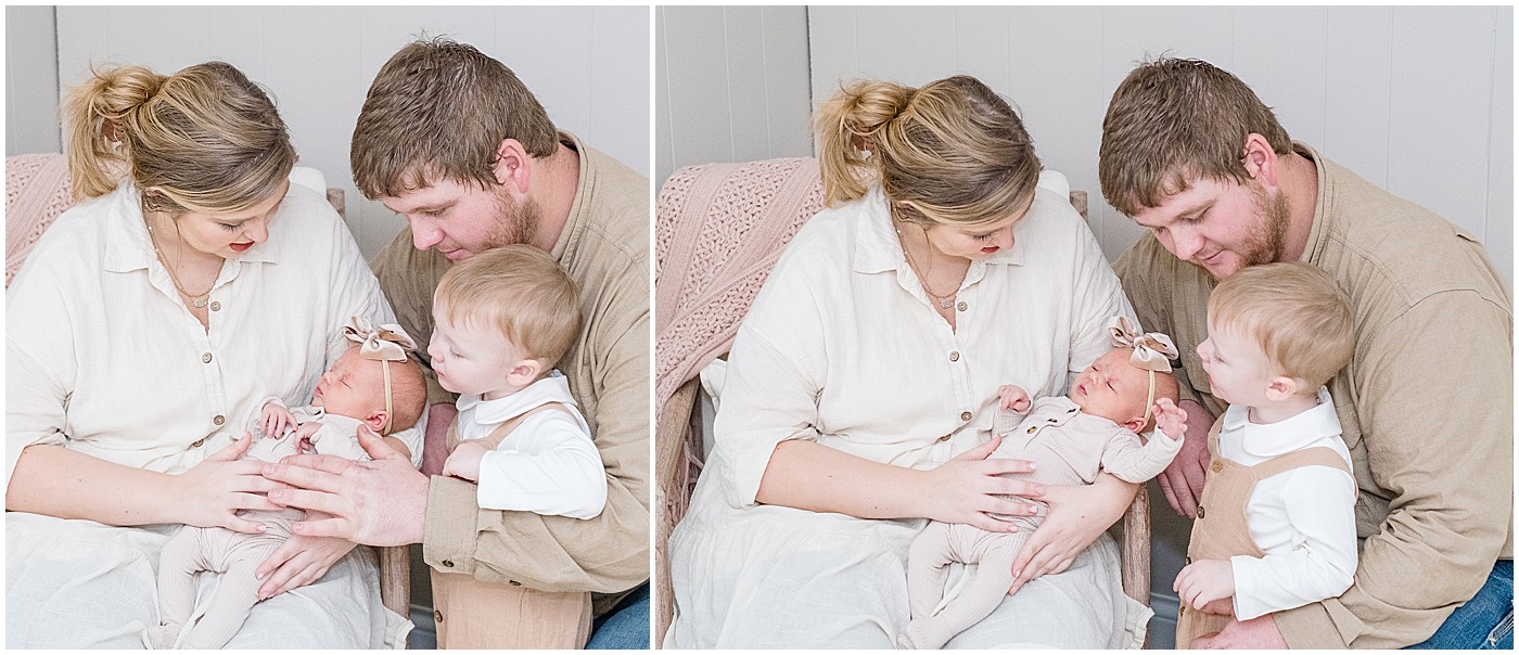 family portraits during a newborn session