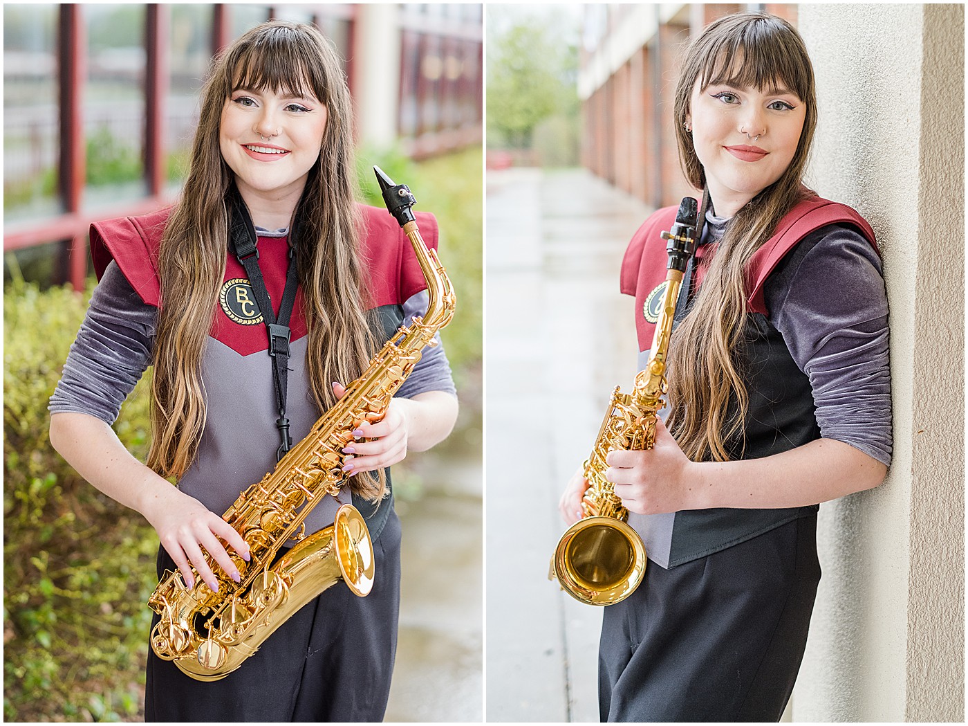 Barren county senior in her band uniform