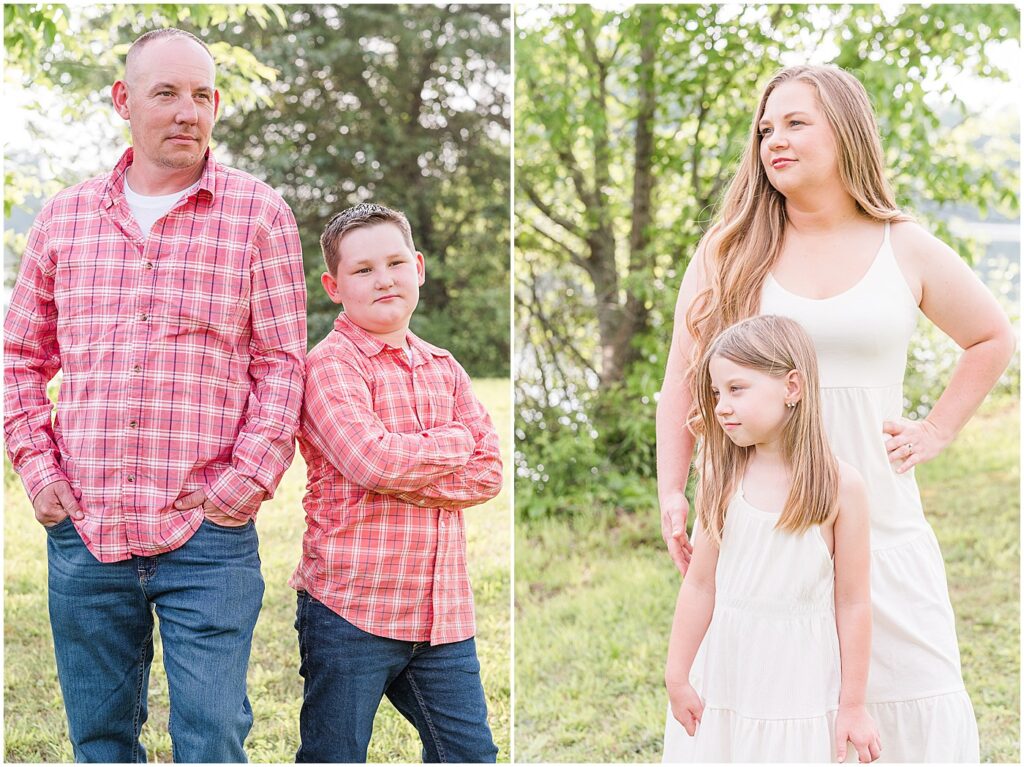 family session images with just boys and just girls