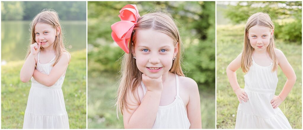 individual photo of young girl with pink bow