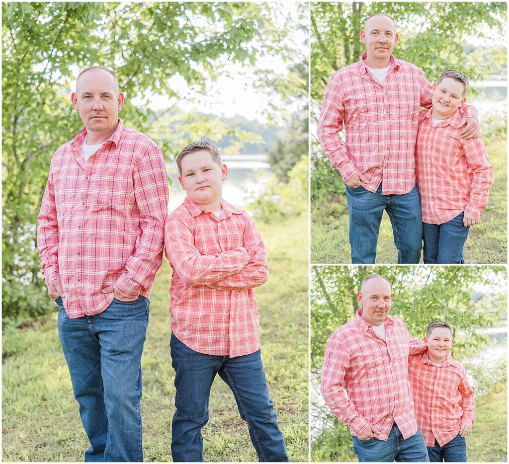 children have grown and son is almost as tall as dad