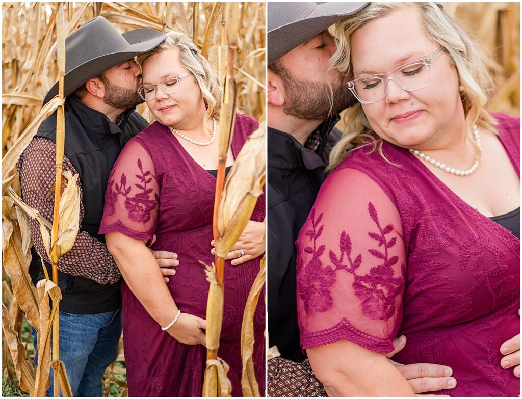 kentucky maternity portraits in cornfield