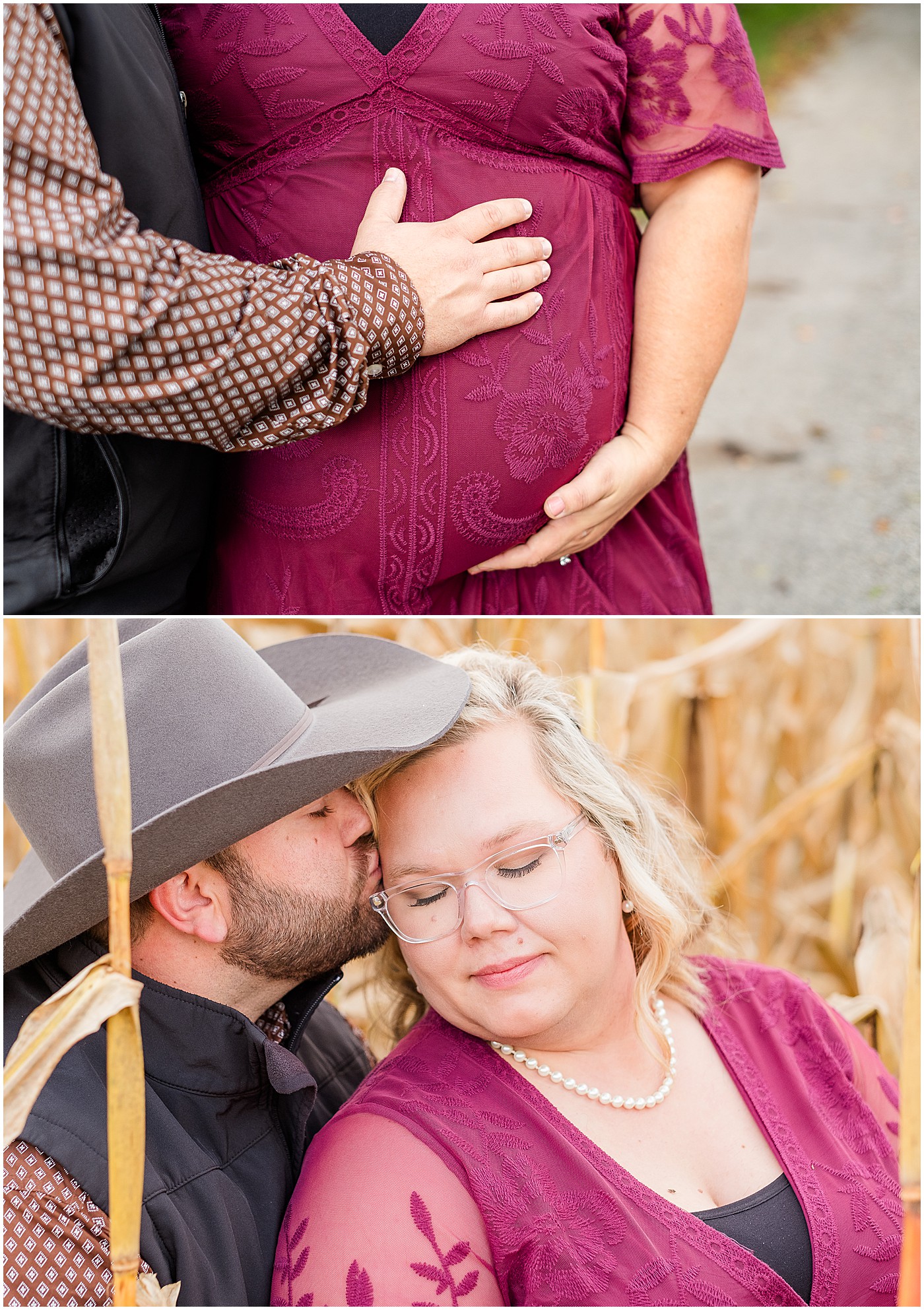 new parents having maternity portraits