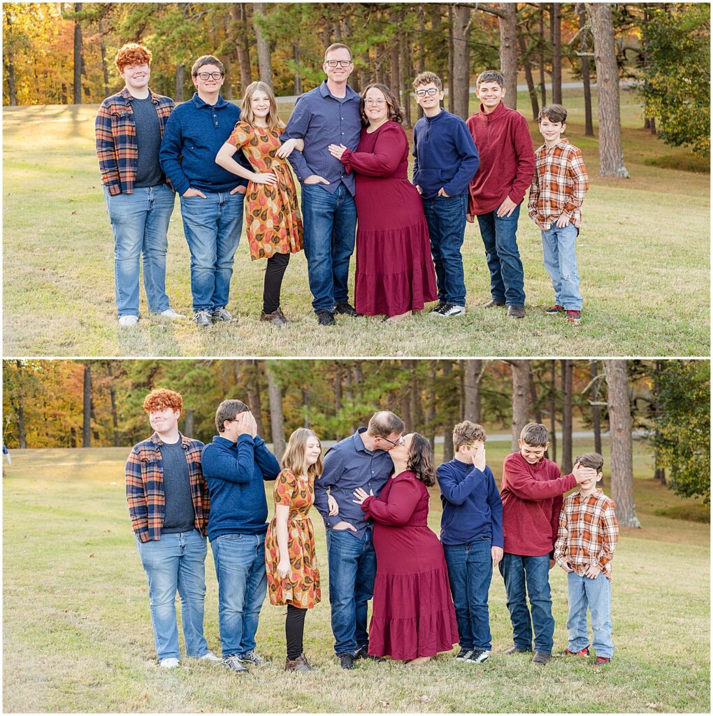 fall family portraits at barren river lake