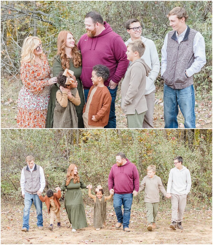 fall family backyard portraits