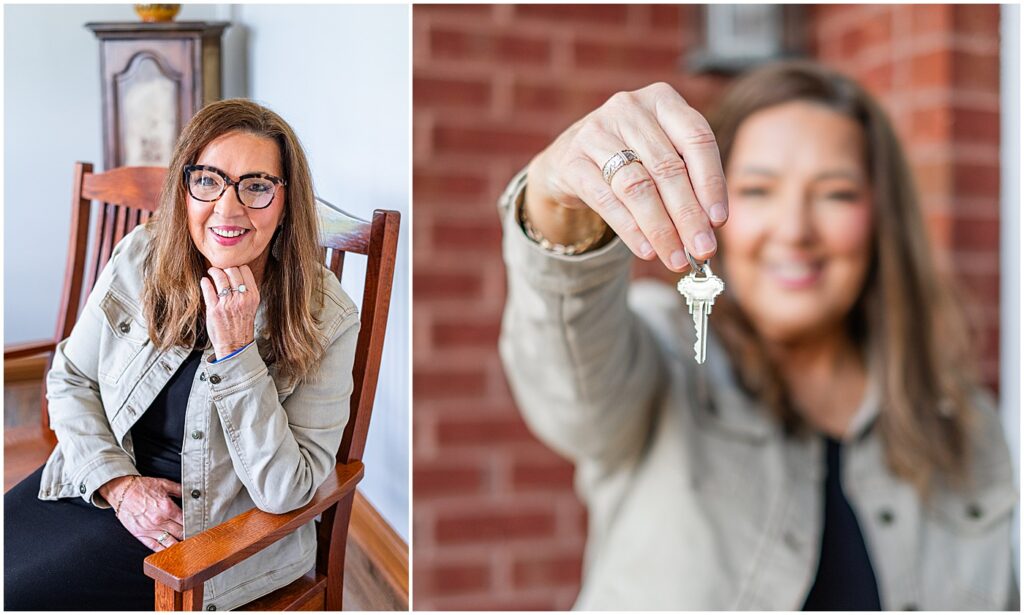 real estate agent handing over the keys