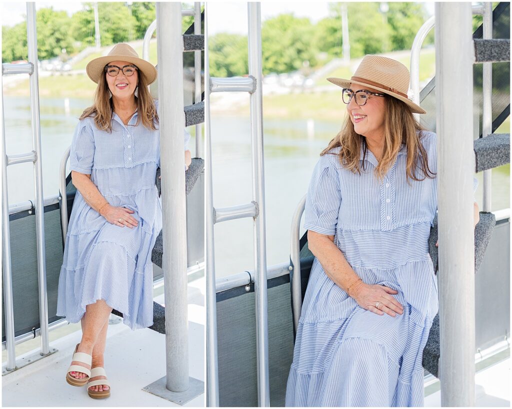 real estate agent on a houseboat 