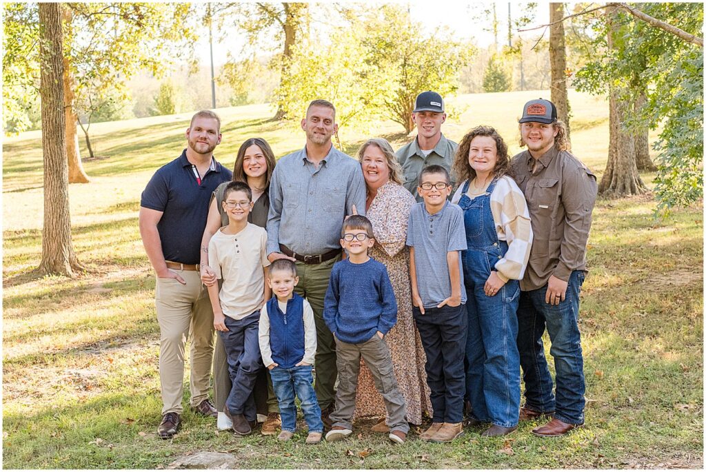 extended family group at Hobson Grove in Bowling Green, KY