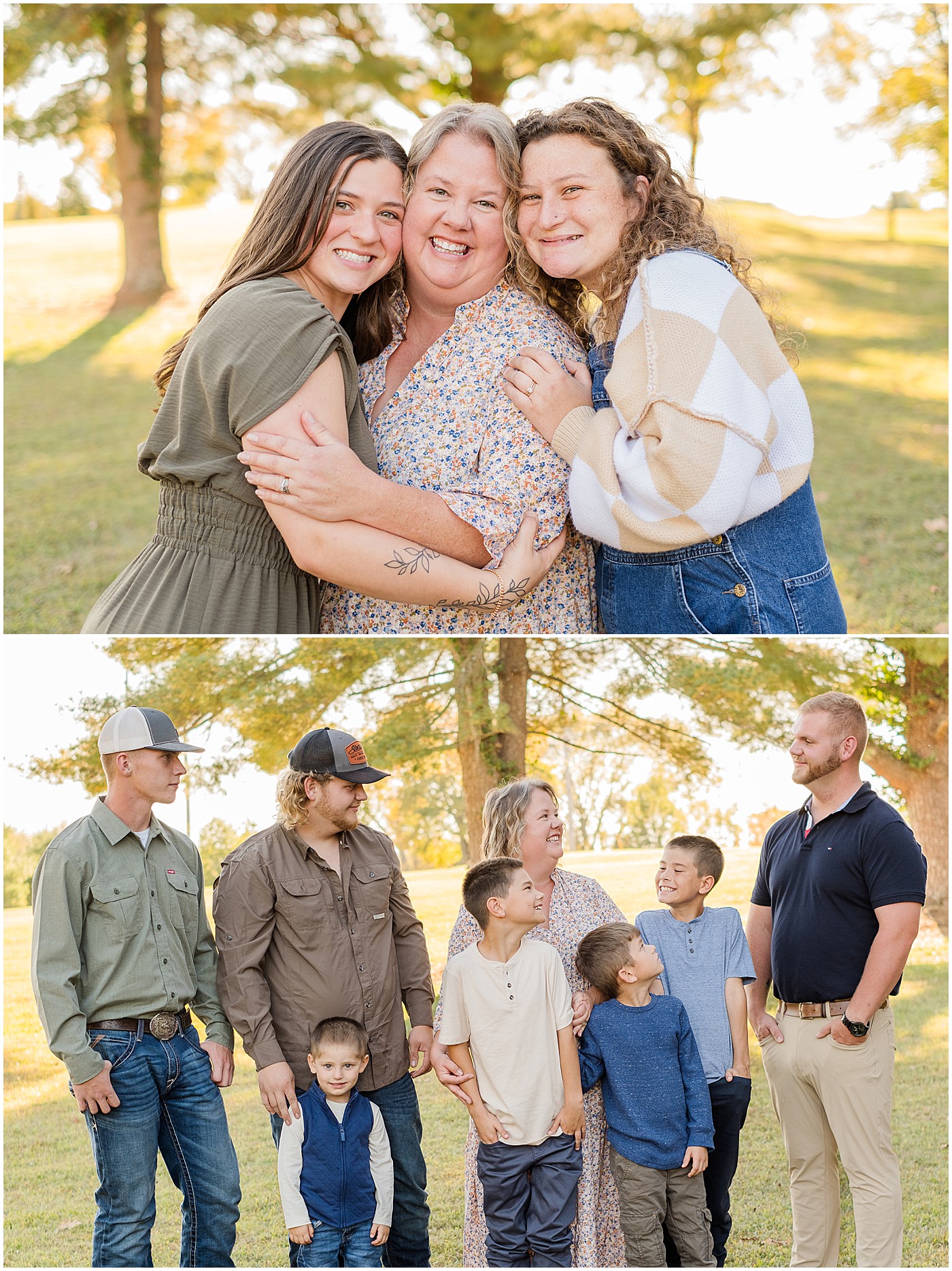 a mother with her sons and her daughters in law 