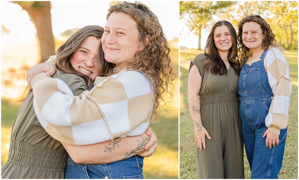 sisters in law hugging