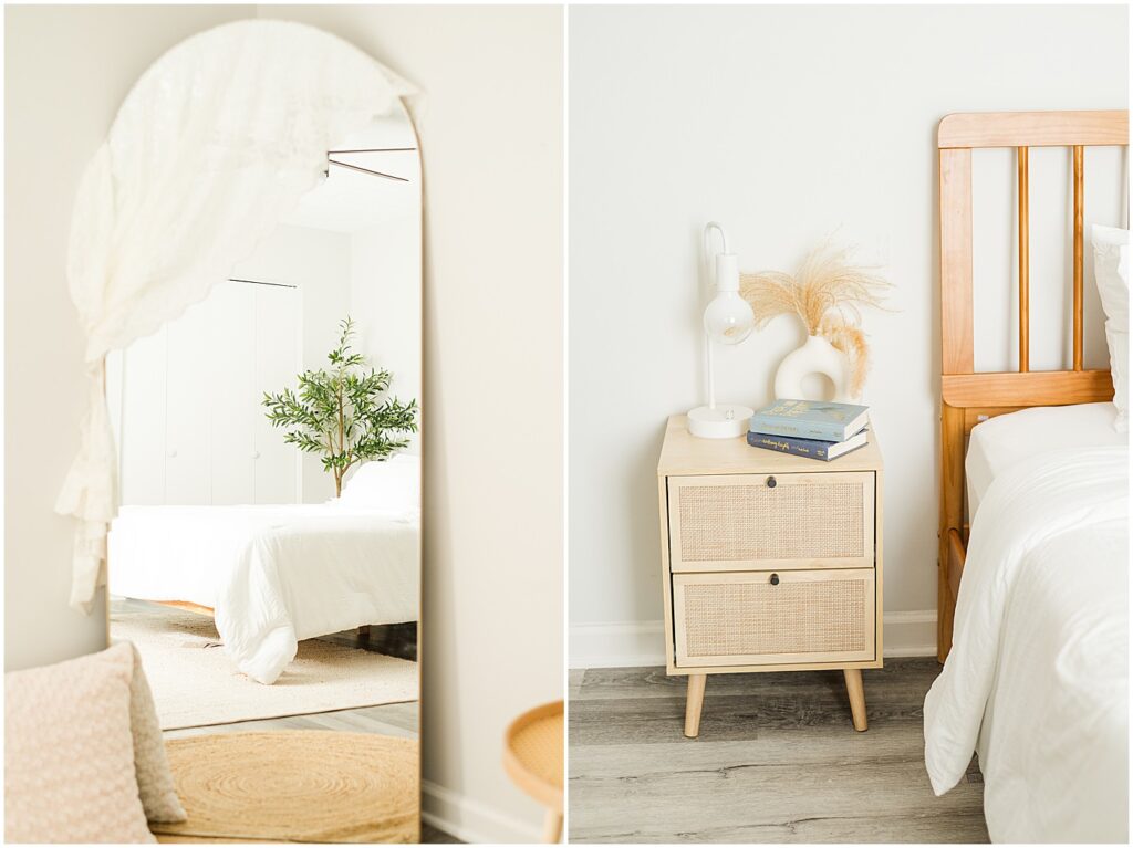 bedroom in Morgan Harris' studio